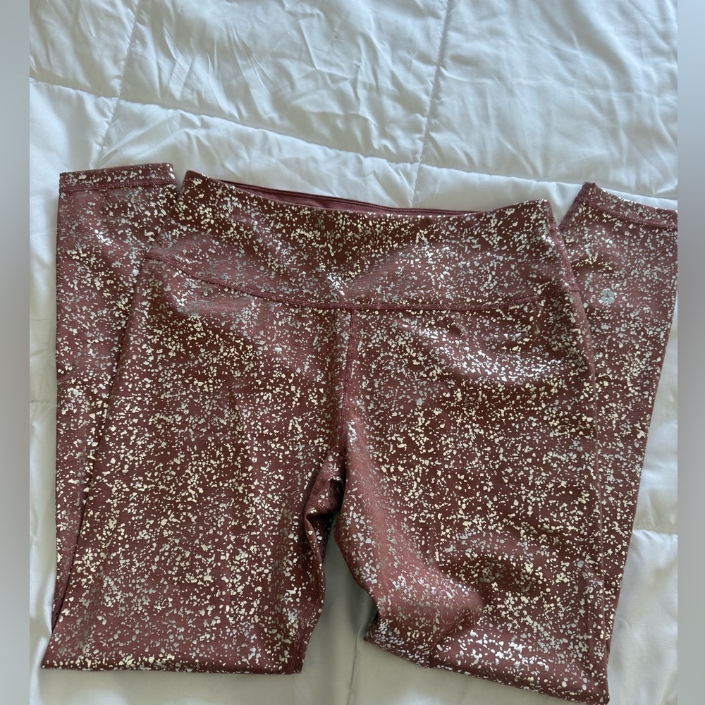 Sweaty Betty Sand Glitter Full Length Reflective Activewear Leggings Size Large - Picture 4 of 7